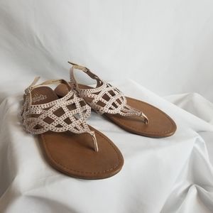 Tan Sparkly Sandals